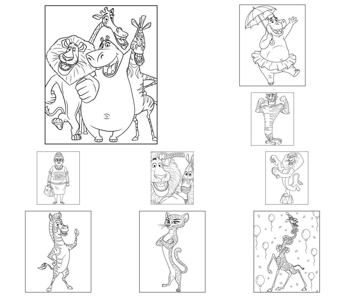 40 drawings — To color and print